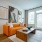 living room couch and table by the window Rivermark Northern Liberties Philadelphia PA luxury apartments 