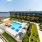 aerial view of pool with chairs and courtyard sundeck  Rivermark Northern Liberties Philadelphia PA luxury apartments 