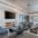 resident game room seating with billiards , games, fireplace and tv Rivermark Northern Liberties luxury apartments Philadelphia PA 